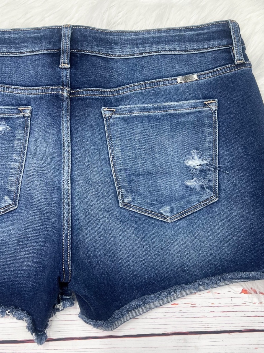 Like New |•KANCAN•| Denim Jean Shorts Size 33 - Picture 4 of 6